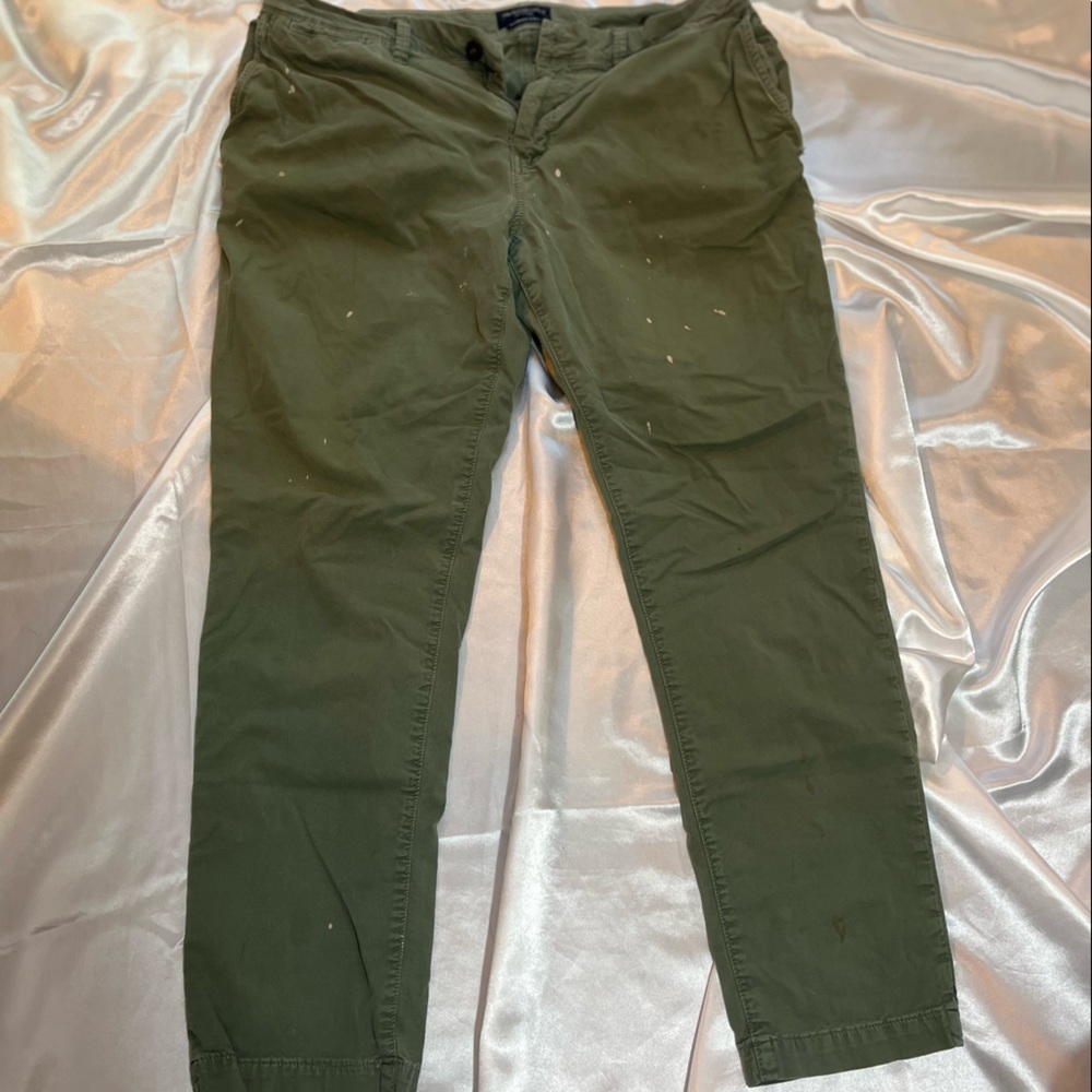 Bleached army green pants